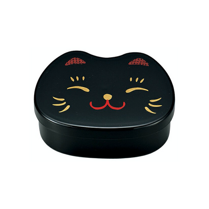 顔のお弁当箱 黒猫