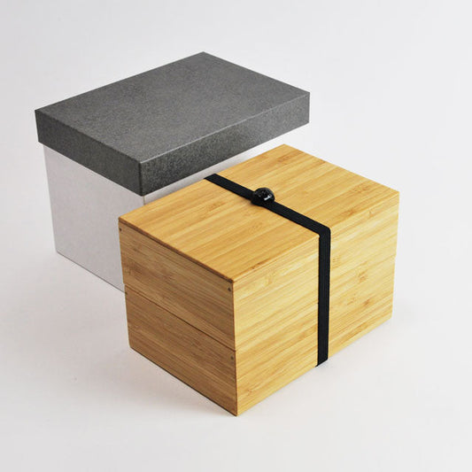 竹製二段弁当箱 ブラック – 天然竹 京都製 Kohchosai Kosuga 日本製 | Bento&co