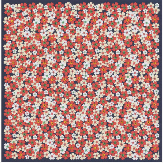 いせ辰 風呂敷 90cm | 花 紺