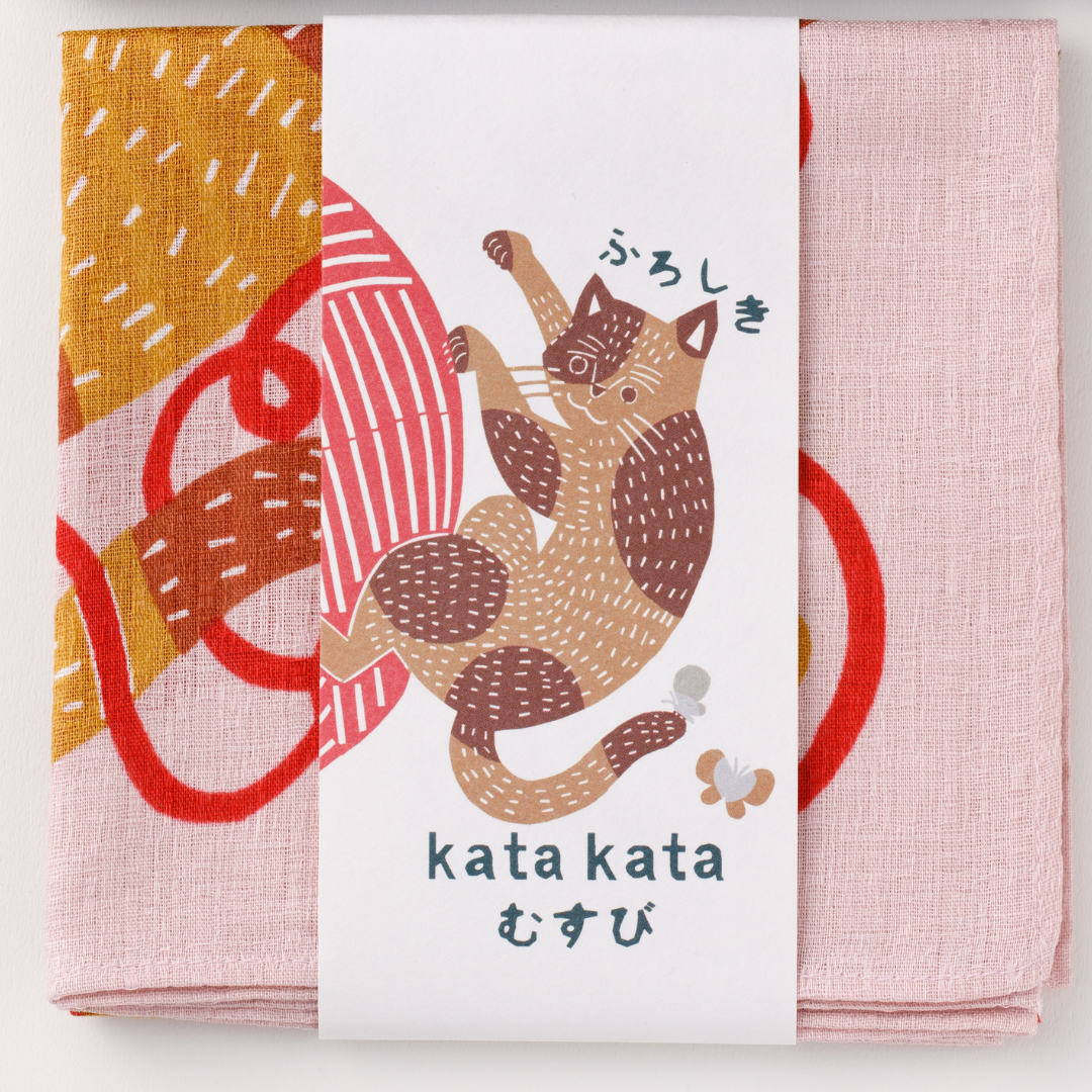 50 kata kataむすび ネコと毛糸 ピンク