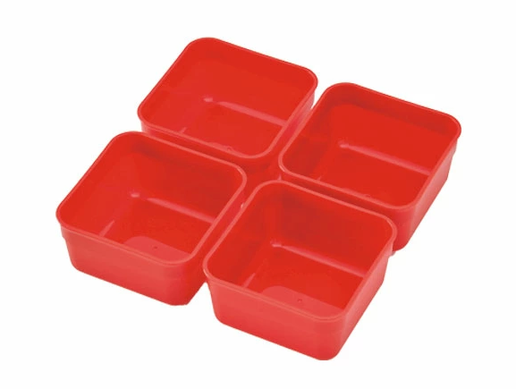 仕切り小鉢（18.0重箱用）４個セット Red